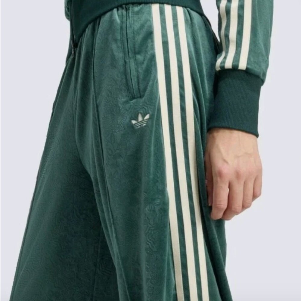 adidas Originals x Liberty London Debossed Velvet Firebird Track Pants L NWT